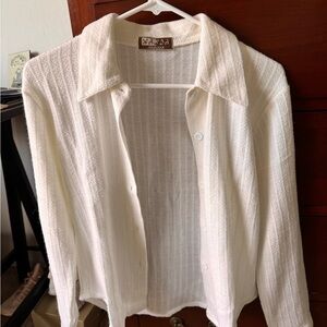 White textured women shirt